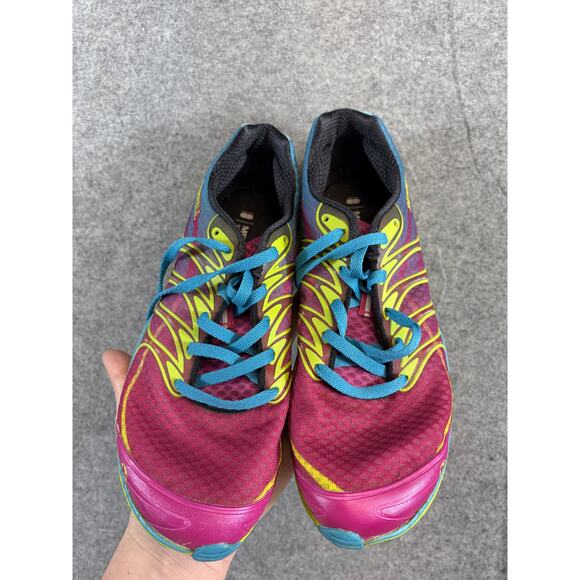 Merrell All Out Flash Sneakers Shoes Womens Size 10 Wine Lime Running Training - Picture 2 of 10